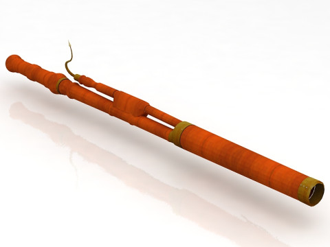 Instrumento Musical Fagote Modelo 3D