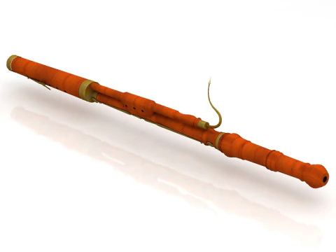 Bassoon Musical Instrument 3D Model