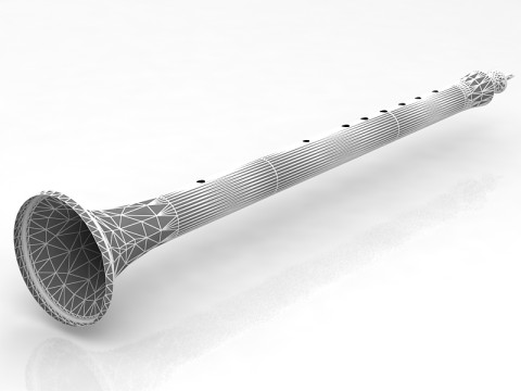 Strumento musicale a fiato Shawm Modello 3D