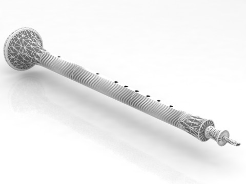 Strumento musicale a fiato Shawm Modello 3D