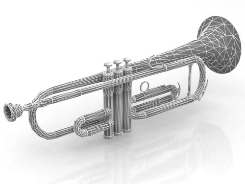 Brass bell trumpet 3D Model