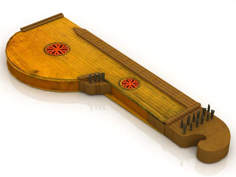 Zither Musical Instrument 3D Model