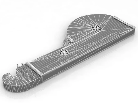 Zither Musical Instrument 3D Model