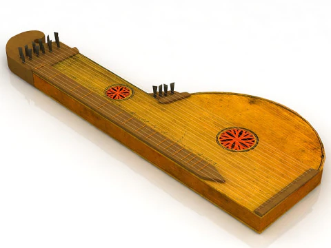 Zither Musical Instrument 3D Model
