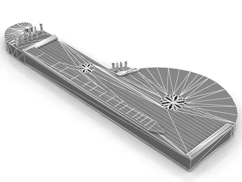 Zither Musical Instrument 3D Model