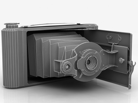 빈티지 코닥 사진 카메라 3D 모델