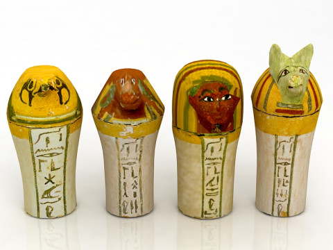 图特恩奇阿蒙石棺卡诺皮克罐 3D 模型