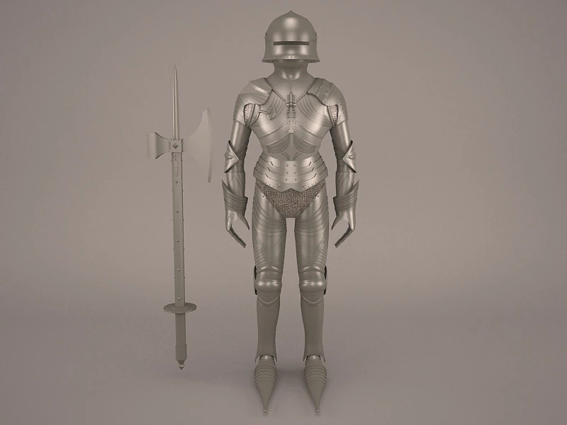 Medieval knight armor 3D Model .c4d .max .obj .3ds .fbx .stl .blend 