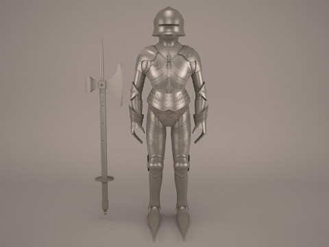 중세 기사 갑옷 3D 모델