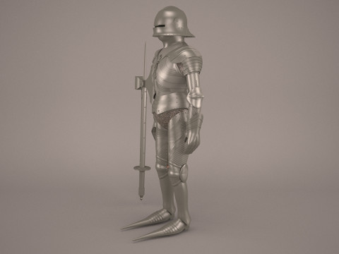 Medieval knight armor 3D Model