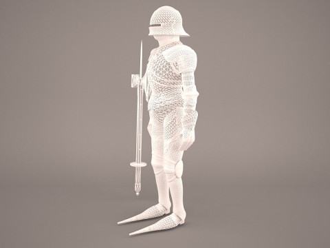 Medieval knight armor 3D Model