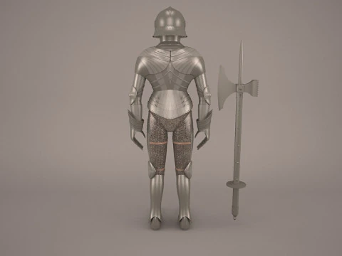 Medieval knight armor 3D Model