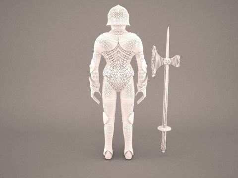 Medieval knight armor 3D Model