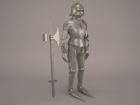 Medieval knight armor 3D Model