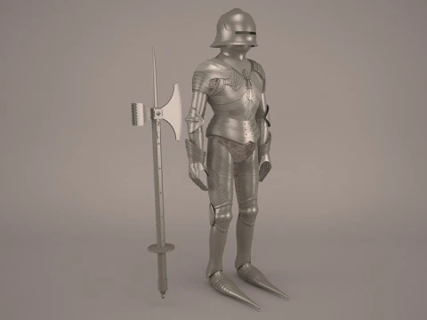 Medieval knight armor 3D Model