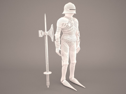 Medieval knight armor 3D Model