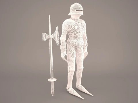 Medieval knight armor 3D Model