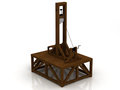 Antique French Revolution Guillotine 3D Model