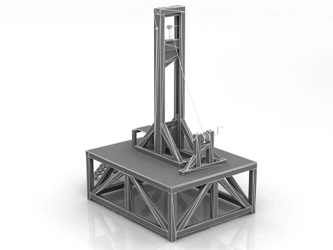 Antique French Revolution Guillotine 3D Model