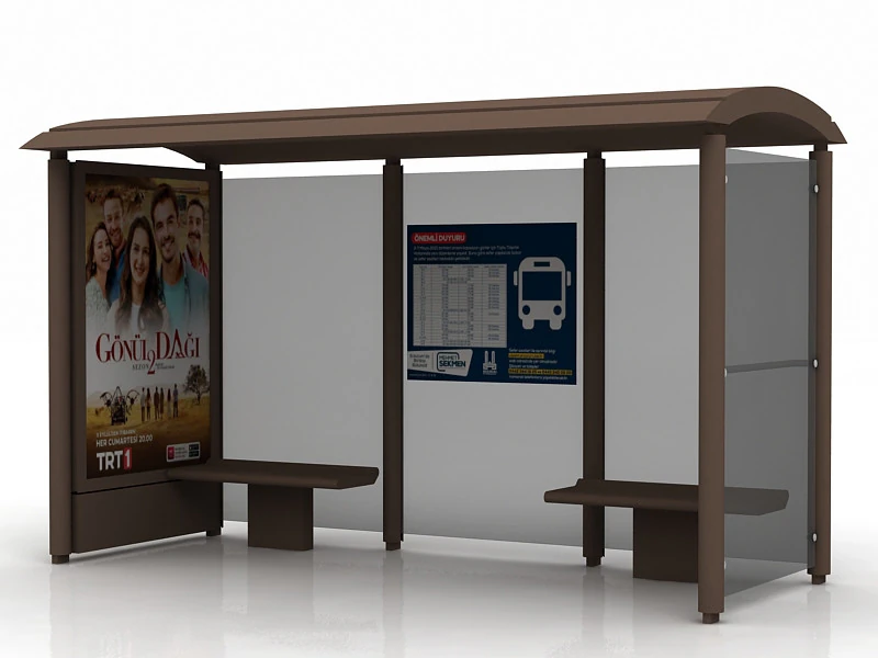 バス停 3Dモデル .c4d .max .obj .3ds .fbx .stl .blend 