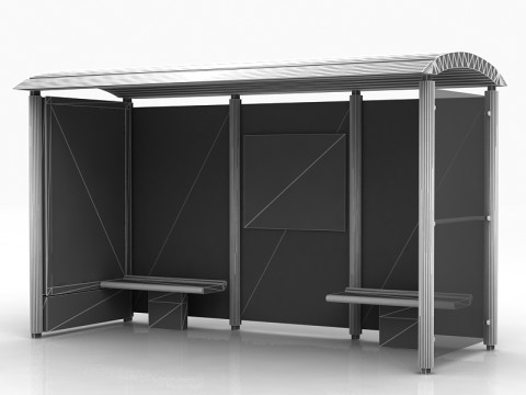 Otob&uuml;s durağı 3D Model