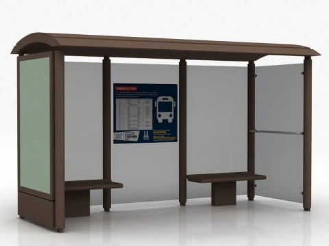 バス停 3Dモデル
