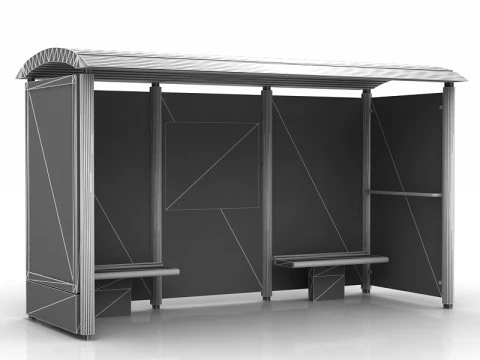 バス停 3Dモデル