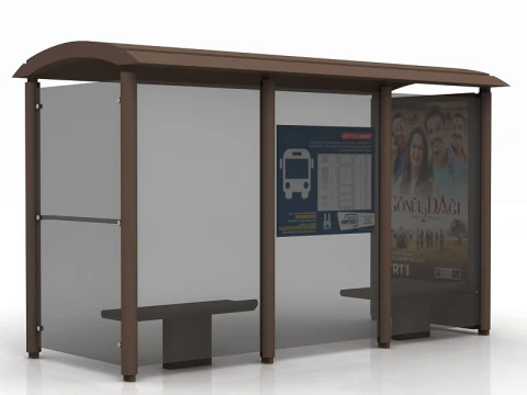 バス停 3Dモデル