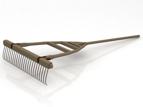 Модель садовых граблей 3D Модель