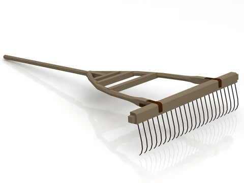 Modell eines Gartenrechens 3D Modell
