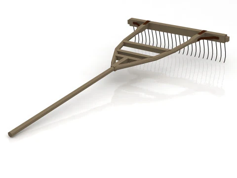 Modell eines Gartenrechens 3D Modell