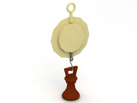 Antique Scales With Weights 3D Model