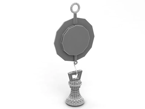 Antique Scales With Weights 3D Model
