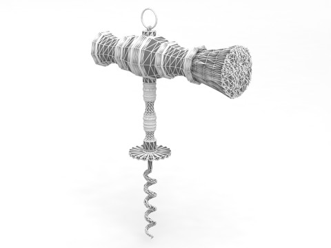 Перпендикулярная открывалка для бутылок 3D Модель