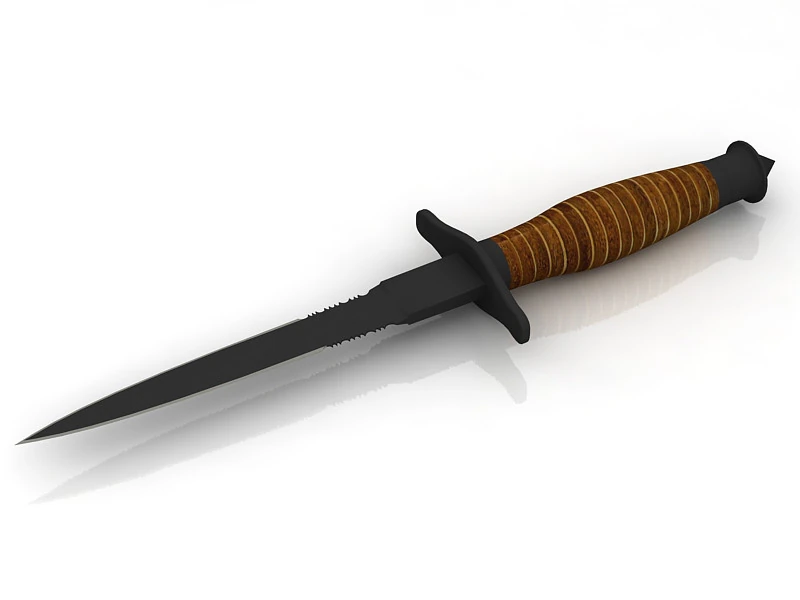 KABAR Knife 3D Model .c4d .max .obj .3ds .fbx .stl .blend 