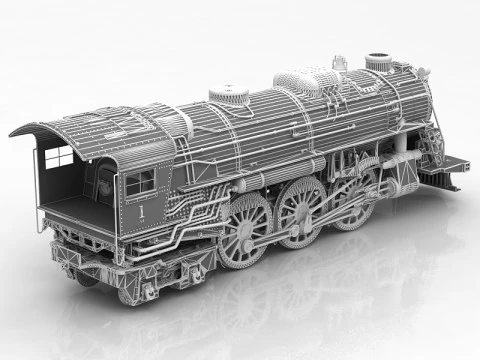 Motore a vapore Hudson J3a Modello 3D