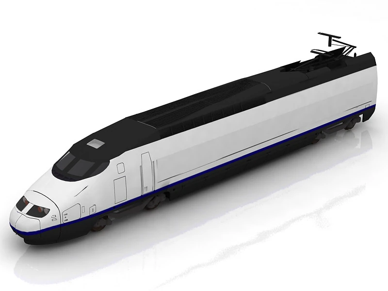 Siemens AVE S103 High Speed Train 3D Model .c4d .max .obj .3ds .fbx .stl .blend