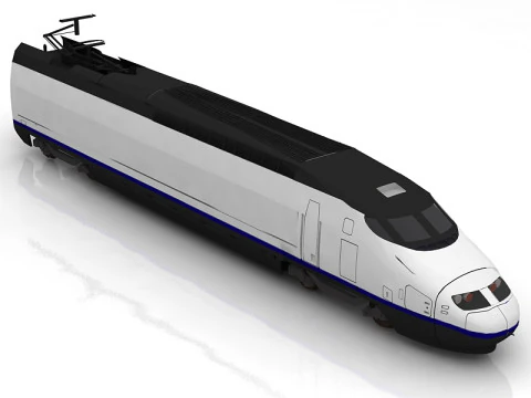 Siemens AVE S103 High Speed Train 3D Model