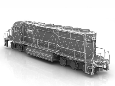 기관차 EMD SD40-2 SF 스누트 3D 모델