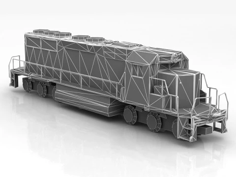 Locomotive EMD SD40-2 SF Snoot 3D Model