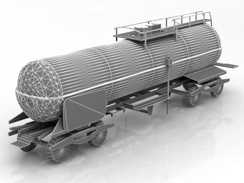 水箱拖车 3D 模型