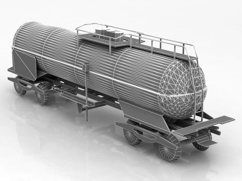 水箱拖车 3D 模型