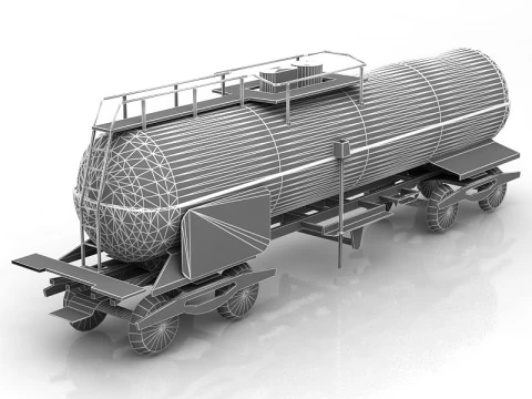 水箱拖车 3D 模型