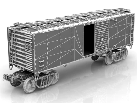 Box Car A406 3D Model