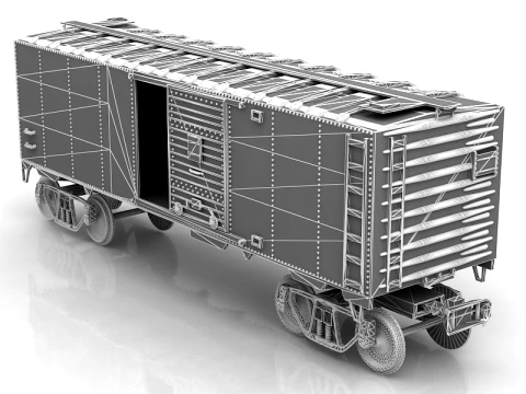 Box Car A406 3D Model