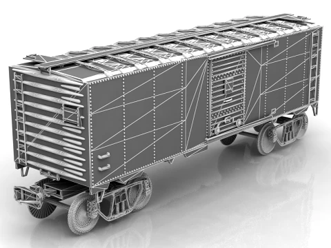 Box Car A406 3D Model