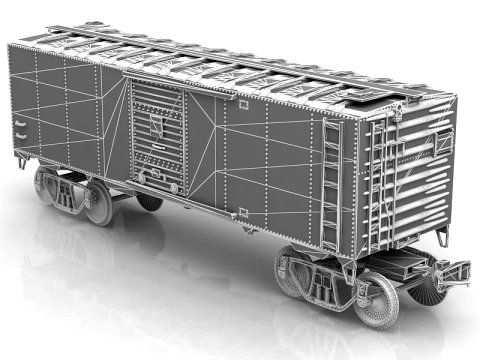Box Car A406 3D Model