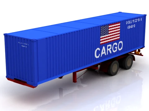 Generic Container Trailer Modelo 3D