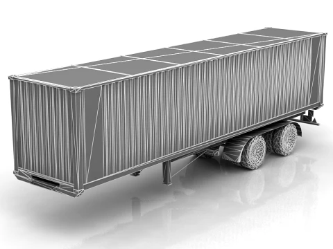 Generic Container Trailer 3D Model