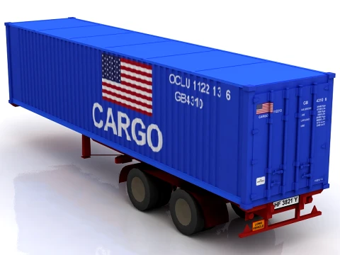 Generic Container Trailer 3D Model
